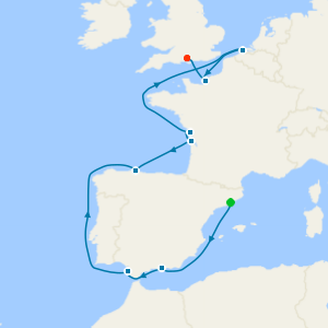 Spain & France from Barcelona to Southampton