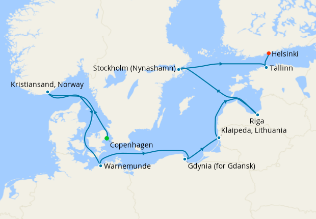 Cruise Itinerary Map