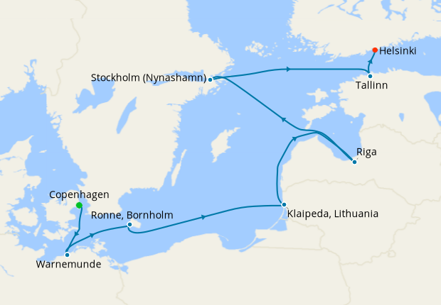 Cruise Itinerary Map