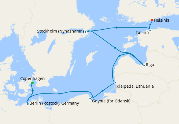 Cruise Itinerary Map