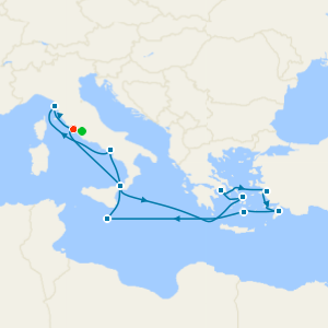 Italy & Greece from Rome with a 2 night pre-cruise stay