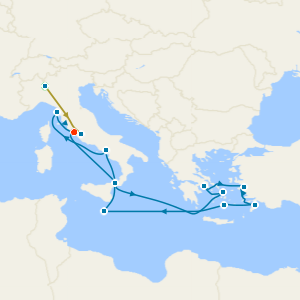 Swiss Alps, Bernina Red Train and Italy & Greece Explorer with Milan and Rome Stays