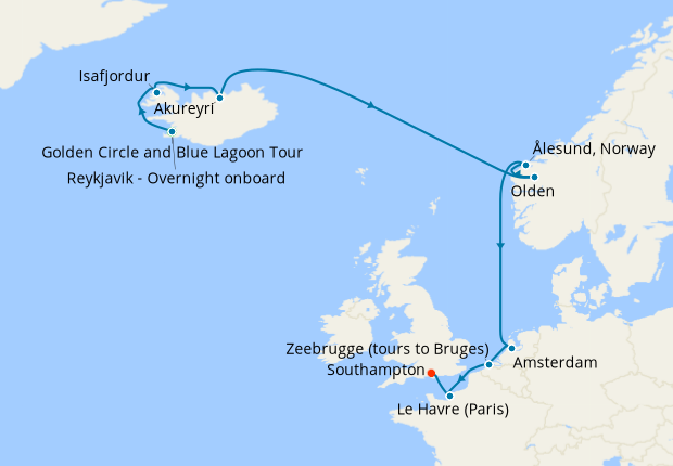 Cruise Itinerary Map