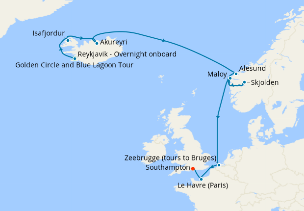 Cruise Itinerary Map
