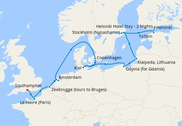 Cruise Itinerary Map