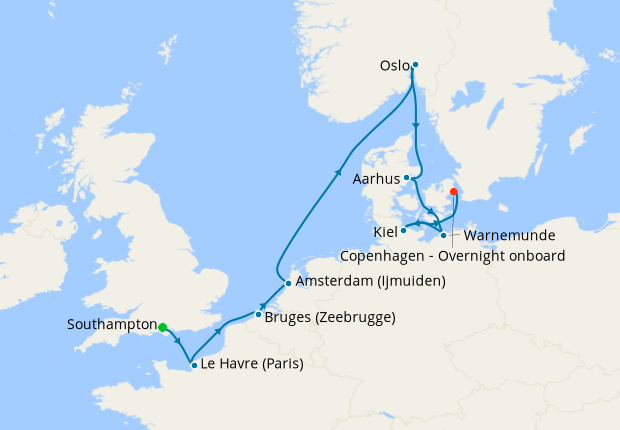 Cruise Itinerary Map