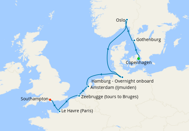 Cruise Itinerary Map