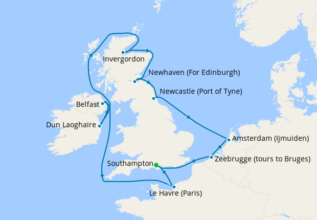 Cruise Itinerary Map
