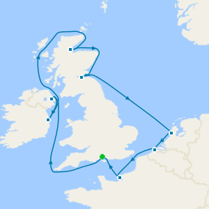 British Isles from Southampton