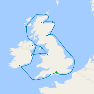 British Isles from Southampton