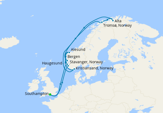 Cruise Itinerary Map