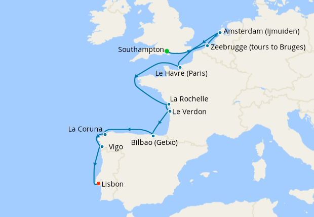 Cruise Itinerary Map