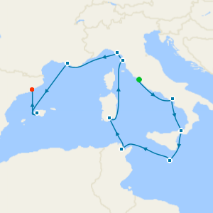 Western Mediterranean from Civitavecchia