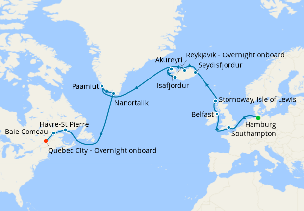 Cruise Itinerary Map