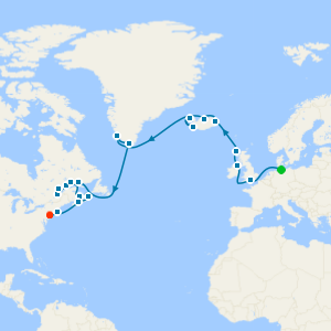 A Grand Journey of Stunning Boreal Scenery & Northern Cultural Heritage from Hambrug to New York City