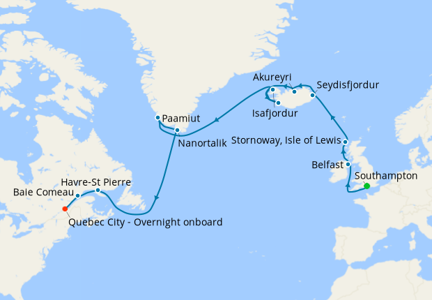 Cruise Itinerary Map