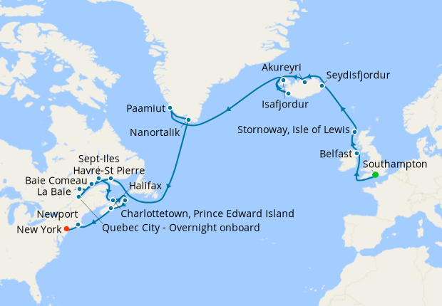 Cruise Itinerary Map