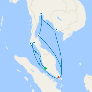 A Journey from Heritage Cities to Unspoilt Shorelines from Port Kelang (Kuala Lumpur) to Singapore