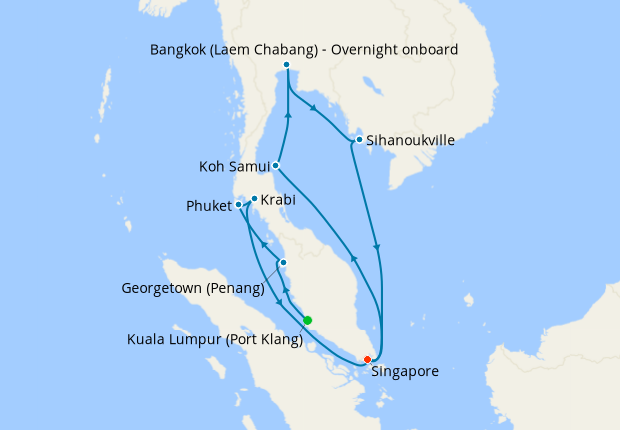 Cruise Itinerary Map