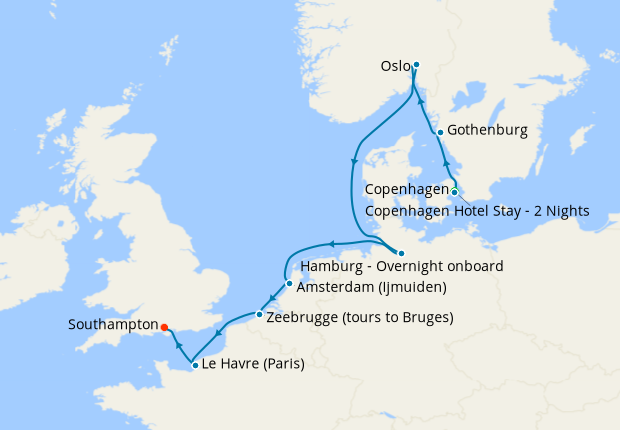 Cruise Itinerary Map