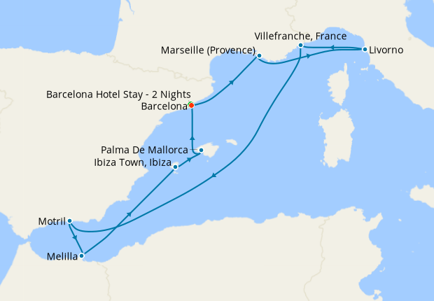 Cruise Itinerary Map