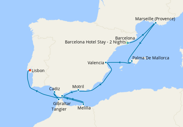 Cruise Itinerary Map