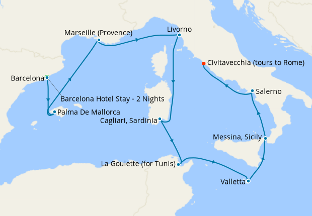 Cruise Itinerary Map