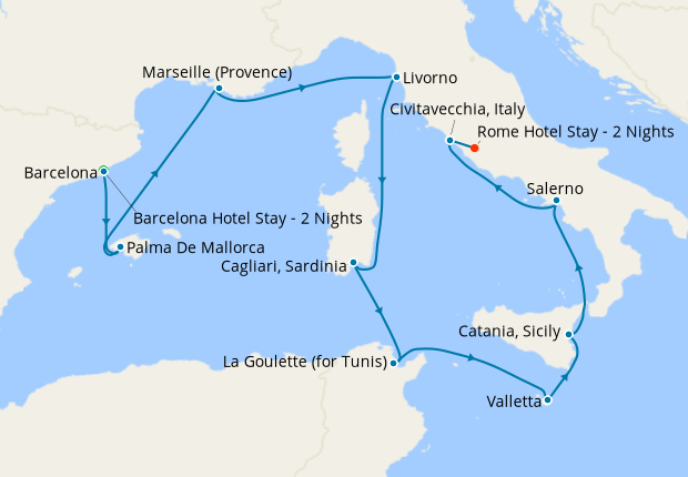 Cruise Itinerary Map