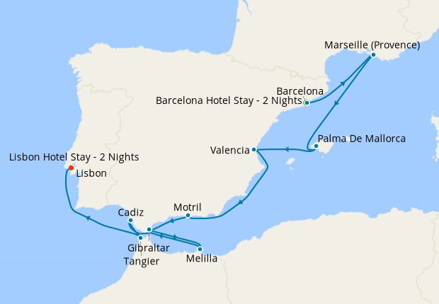 Cruise Itinerary Map