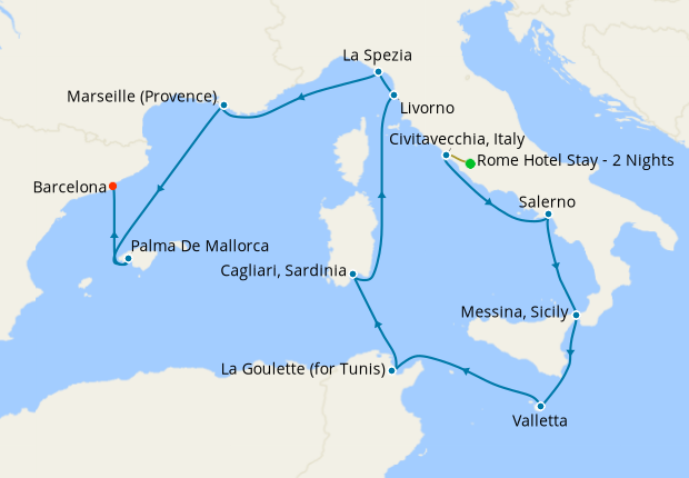 Cruise Itinerary Map