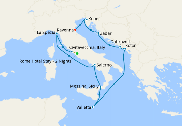 Cruise Itinerary Map