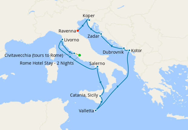 Cruise Itinerary Map