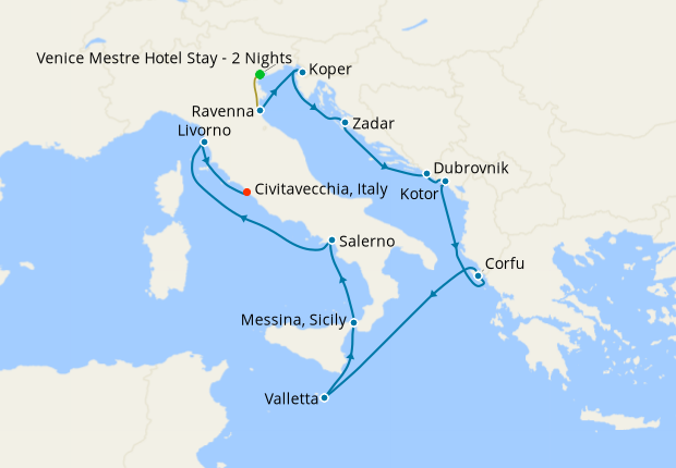 Cruise Itinerary Map