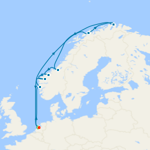 Arctic Circle & Norwegian Fjords from Amsterdam with a 2 night pre-cruise stay