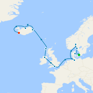 An Extended Journey through Northern Shores and Glacial Realms from Copenhagen to Reykjavik