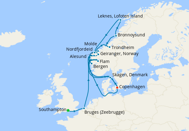 Cruise Itinerary Map