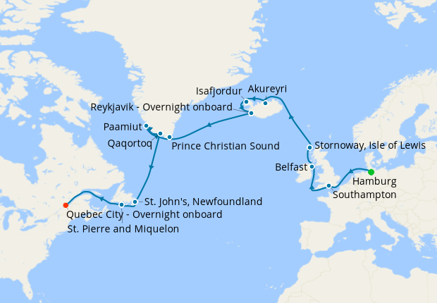 Cruise Itinerary Map