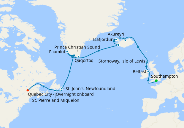 Cruise Itinerary Map