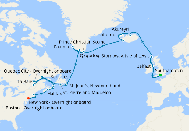 Cruise Itinerary Map