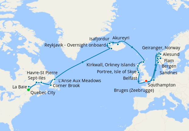 Cruise Itinerary Map
