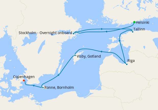 Cruise Itinerary Map
