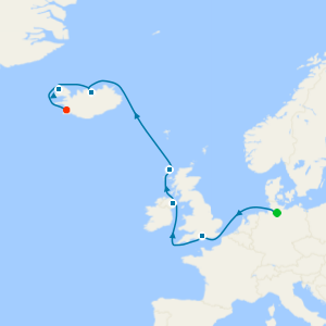 A Journey from Celtic Shores to Icelandic Fjords from Hamburg to Reykjavik