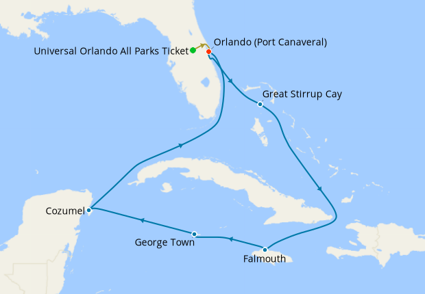 Cruise Itinerary Map