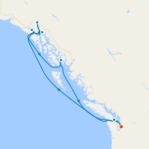 Alaska with Glacier Bay from Seattle with a 2 night pre-cruise stay