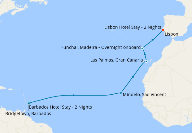 Cruise Itinerary Map
