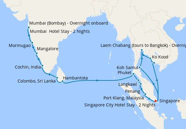 Cruise Itinerary Map