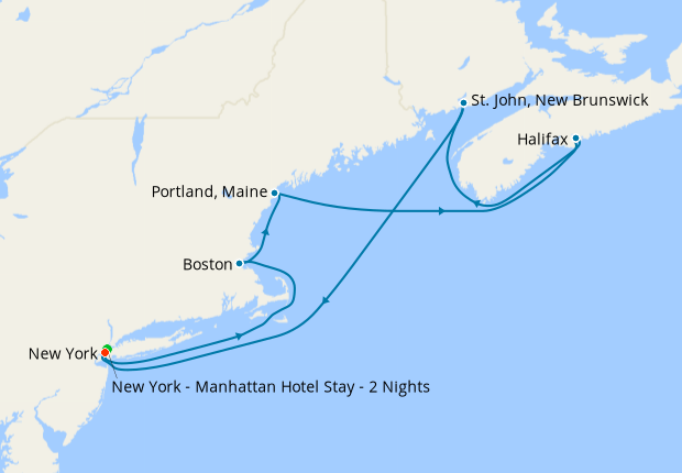 Cruise Itinerary Map