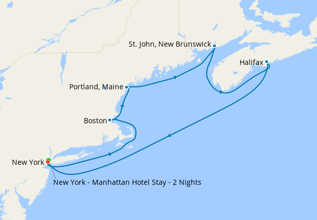 Cruise Itinerary Map