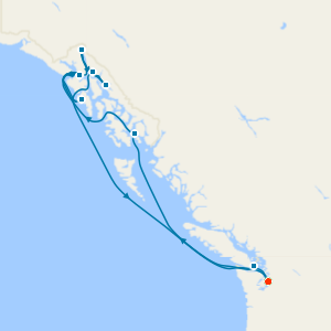 Alaska with Holkham Bay Glacier Fjords from Seattle with a 2 night pre cruise stay