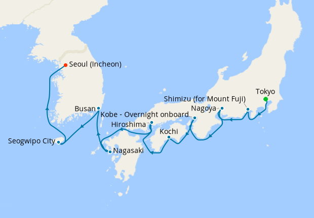 Cruise Itinerary Map